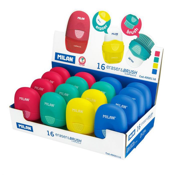 GOMA ERASER&BRUSH CAPSULE SURTIDA