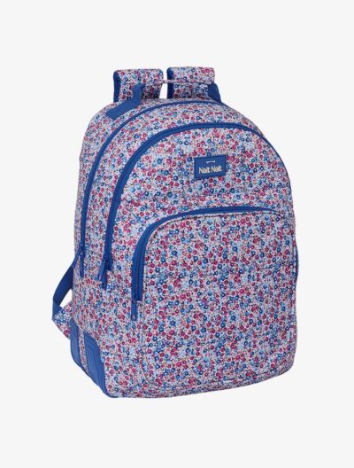 MOCHILA GRANDE "FLORES COIMBRA AZUL"
