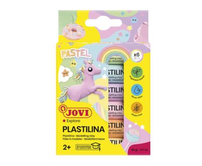 PLASTILINA Estuche 6 barras 15 g colores Pastel