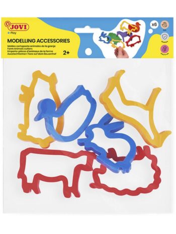 JOVI Bolsa 6 moldes de corte animales granja
