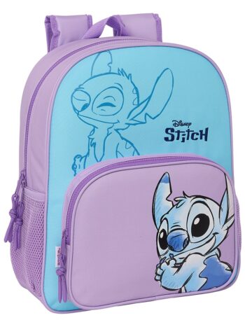 MOCHILA JUNIOR ADAPT.CARRO STITCH "SWEET"