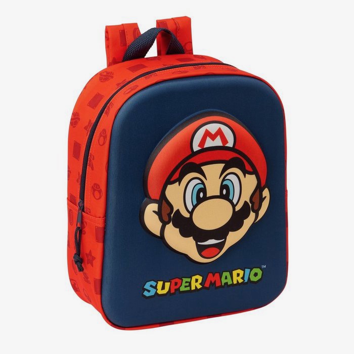 MOCHILA GUARDERIA 3D BOLSILLO RED SUPER MARIO