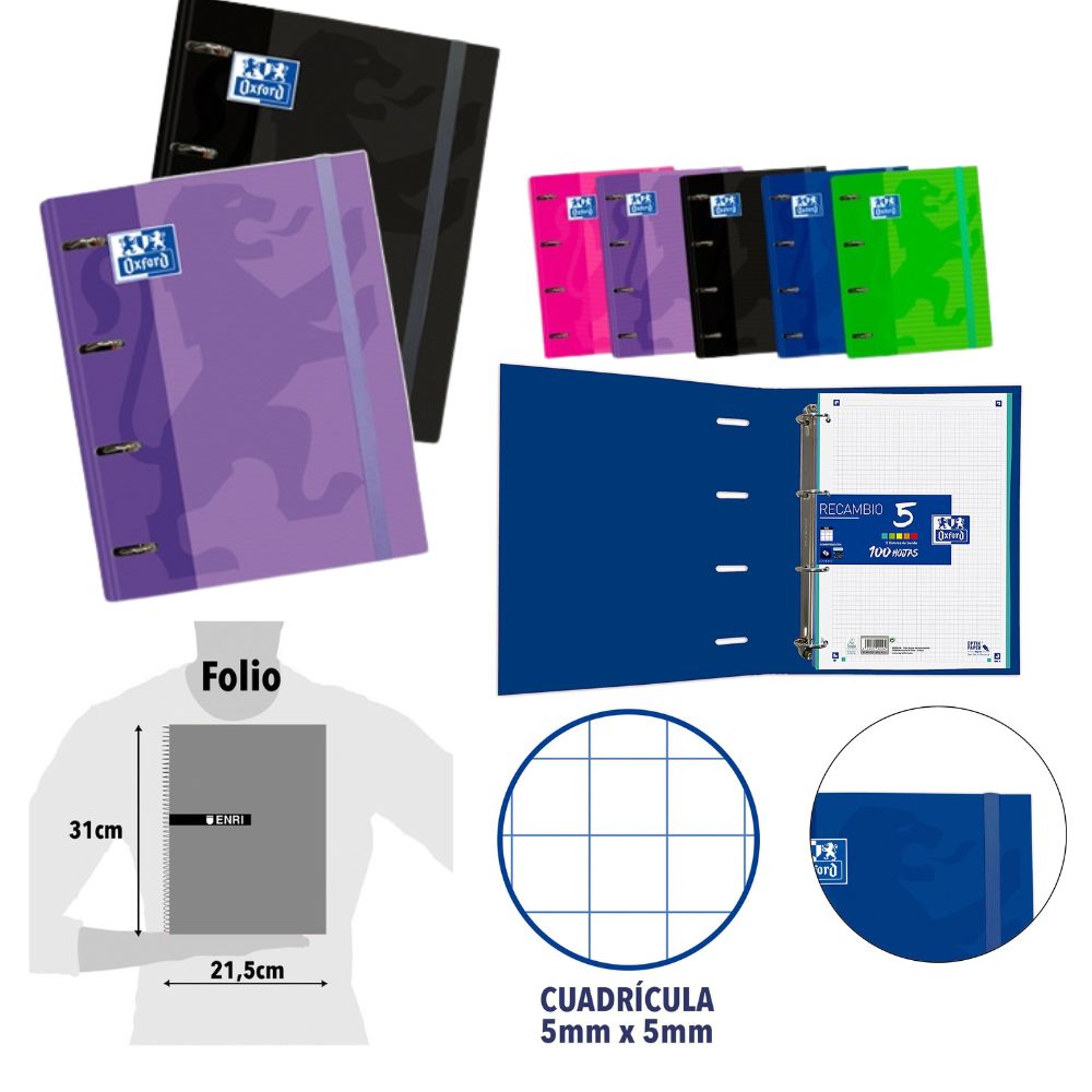 Carpeta EUROPEANBINDER CLASSIC A4 + RECAMBIO 5X5