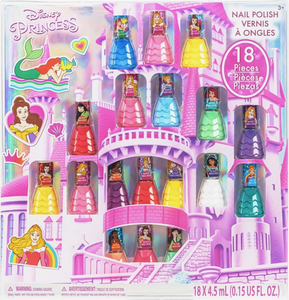 Princesas Disney Set 15 Esmaltes Uñas +Pegatinas