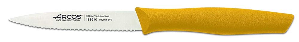 CUCHILLO MONDADOR AMARILLO PERLADO, 100 MM.